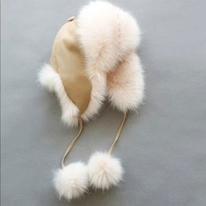 New Children's Faux fur Hat Leather